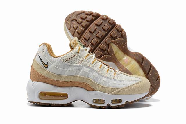 Nike Air Max 95 Men's Shoes White Beige Brown-98 - Click Image to Close
